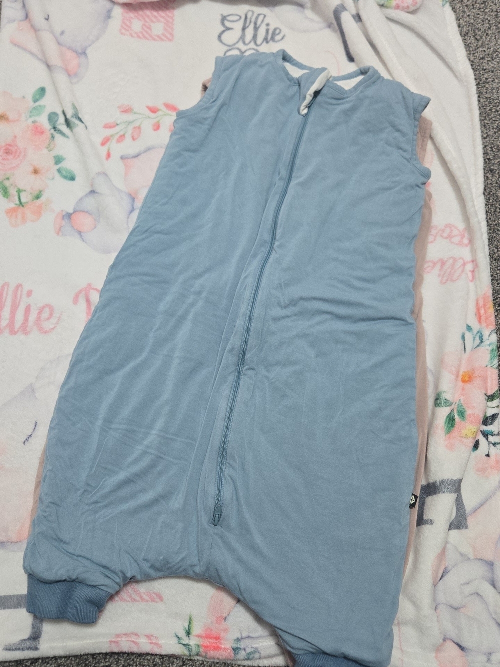 Kyte Baby Light Blue Baby Walking Sleep Sack - Zip Front Size Medium